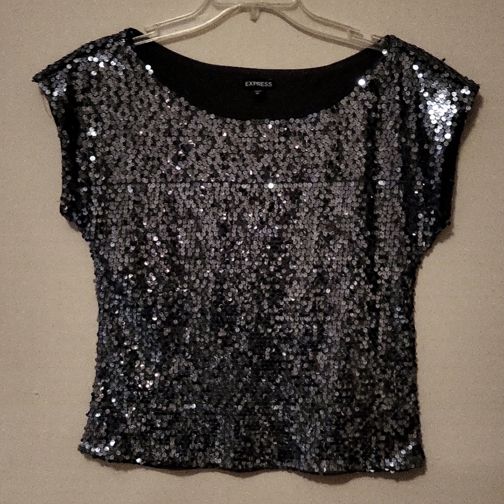 Express Silver Sequence Shirt. - image 1